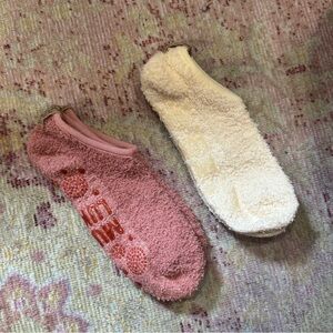 MUK LUKS Set of 2 Cozy Shea Butter Infused Travel Footsies